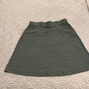 Floral print Green cotton Women's Skirt- Woolovers